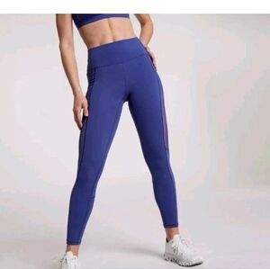 High-Waist Blue Performance Leggings - Women CALIA XXL